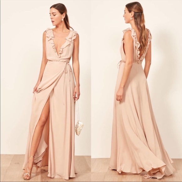 Reformation Dresses & Skirts - Reformation Peppermint Dress in Champagne. GUC! Size Small.